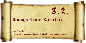 Baumgartner Katalin névjegykártya