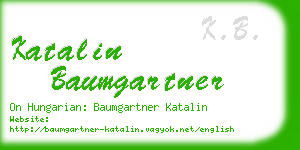 katalin baumgartner business card